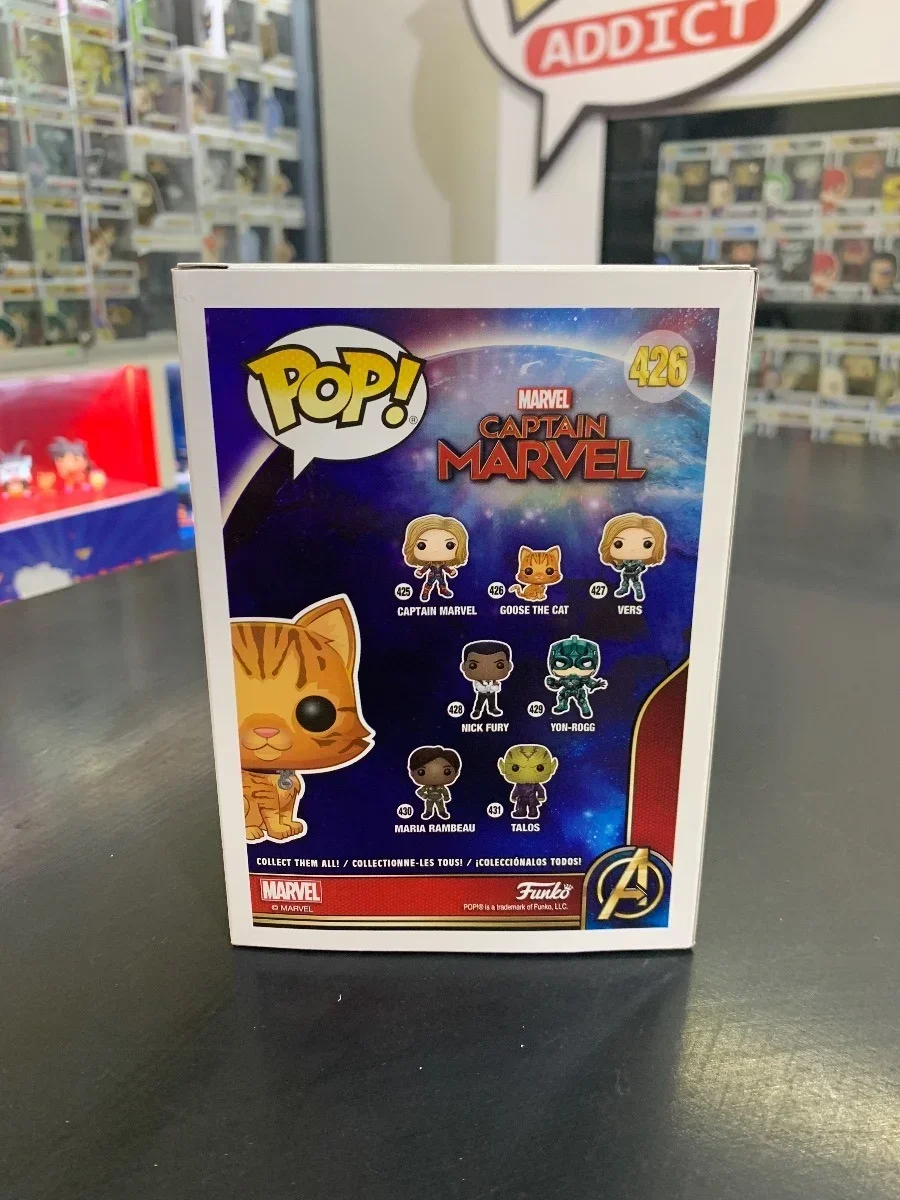 Коллекционная виниловая фигурка Funko Pop 426 Goose Flerken The Cat That Ate Tesseract Captain Marvel MCU, подарок для любителей кино (art.: 3920dbff49e97) - 3920dbff49e97
