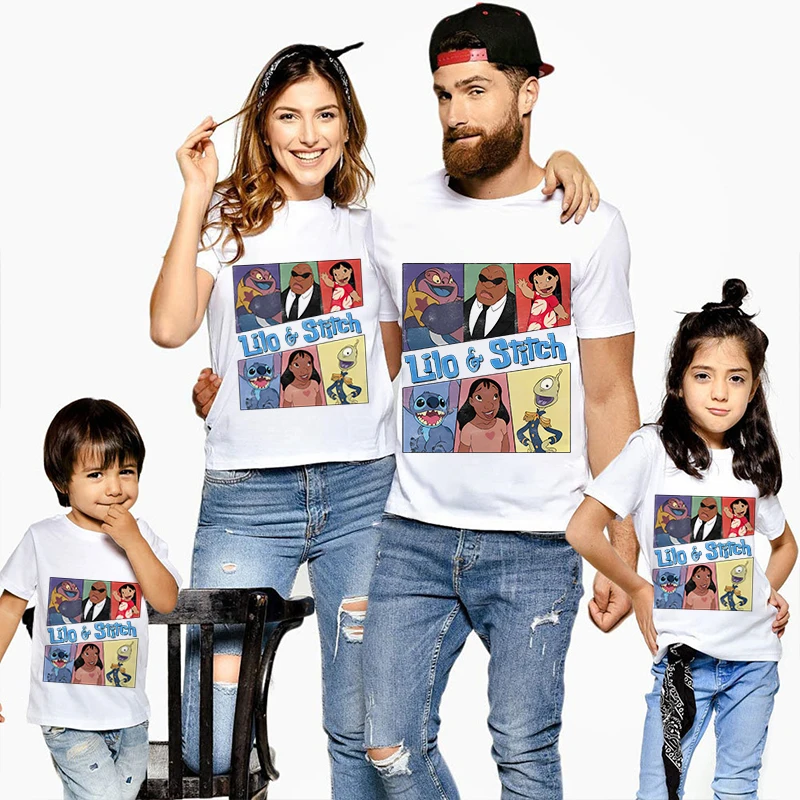 Футболка с вышивкой Семейные одинаковые наряды для папы и мамы Дети хлопок