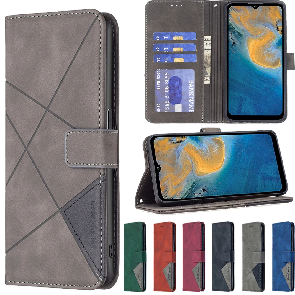 Чехол-Кошелек с откидной крышкой для ZTE Blade A51 2021 роскошный кожаный чехол-книжка
