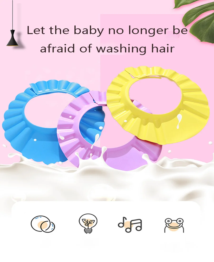 Baby Wash Hair Cap Waterproof Shampoo Hat Protector Kids Head Cover Multifunction Bath Accessories Protective visor |