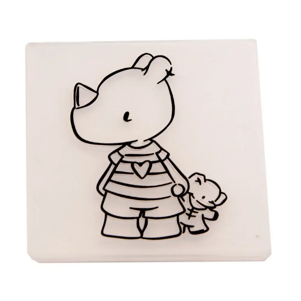 Папка для тиснения шаблон носорогов бумажная карта трафарет изготовления