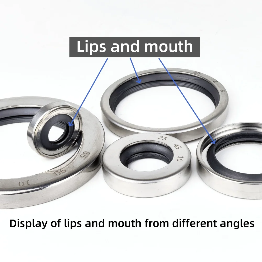 ID:12*OD:22/25/28/30/35*7/8mm Stainless steel shaft oil seal PTFE sealed air compressor accessories