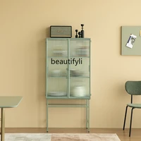 yj nordic living room decoration wine cabinet modern minimalist glass cabinet creative hand made storage display cabinet