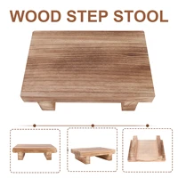 rustic wood step stool home reach high place anti slip living room stepladder for adults kids get up bedroom bathroom kitchen