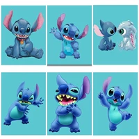 lilo stitch 5d diy diamond painting disney monster cartoon mosaic set children full square round embroidery home decor gifts