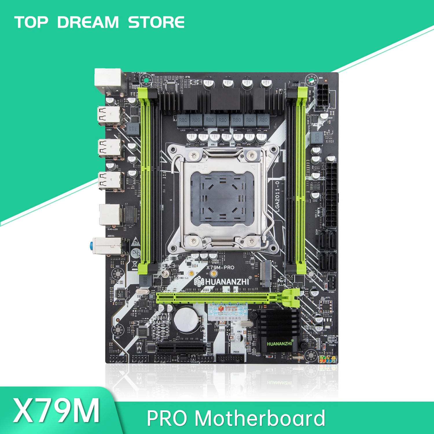 

HUANANZHI X79 M PRO X79 Motherboard Intel XEON E5 LGA2011 All Series DDR3 RECC Non-ECC Memory supports M.2 USB3.0 SATA
