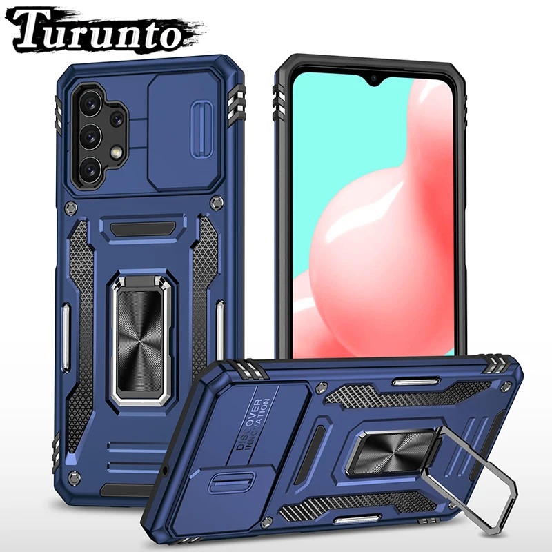 

Slide Camera Lens Case for Samsung Galaxy A33 A32 A23 A22 A21S A13 A12 A11 A03S A02S A03 A02 A03Core A025G Bumpers Armor Cover