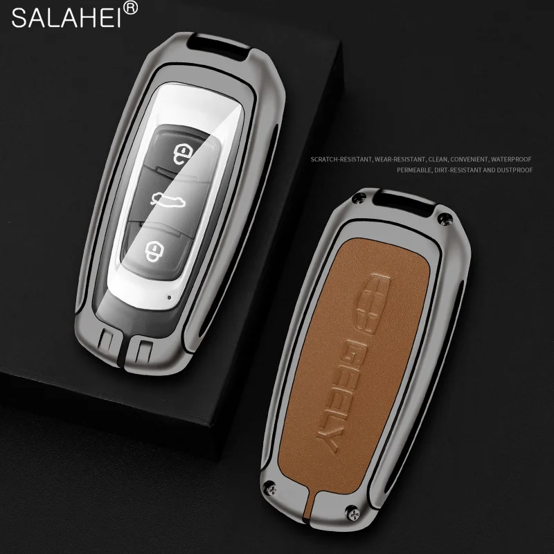 

Zinc Alloy Car Key Case Cover Shell Protector For Geely Atlas Boyue NL3 EX7 SUV GT GC9 Emgrand X7 Borui Auto Styling Accessories