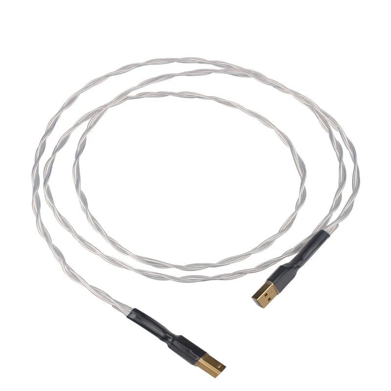 

Hi-End 5NOCC Single Crystal Silver USB 2.0 A To B , A To A Cable, Hi-END Type A To Type B Audio Cable, Hifi DAC Cable