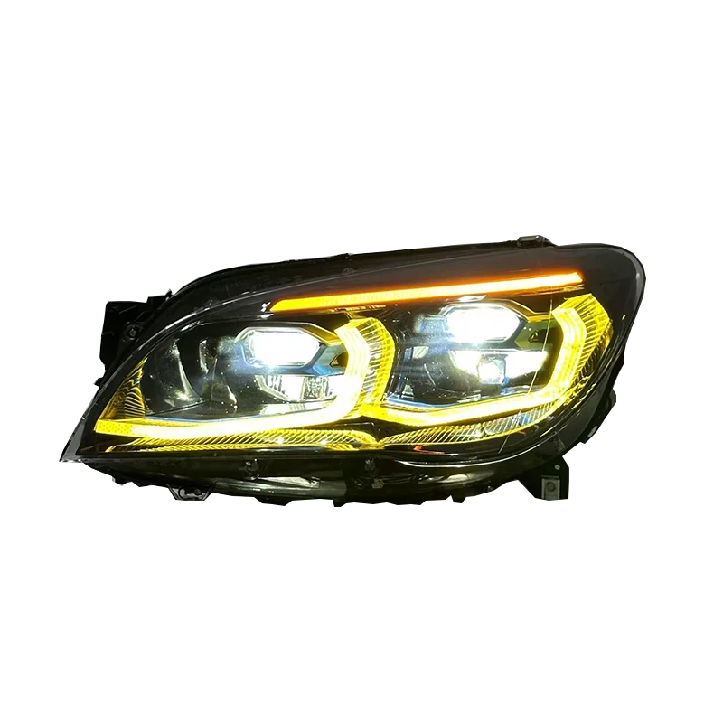 Фото Светодиодные фары LXBY для BMW F01 F02 2013-2015, желто-белые, с двойными ДХО, стоп-сигналом и указателями поворота, подключи и работай №5
