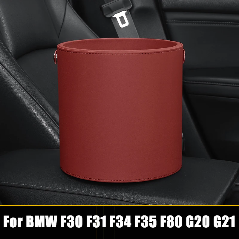 

For BMW 3 Series F30 F31 F34 F35 F80 G20 G21 318i 320i 325i 328i 330i 335i Car Circular Trash Can Garbage Pocket Sundries Bin