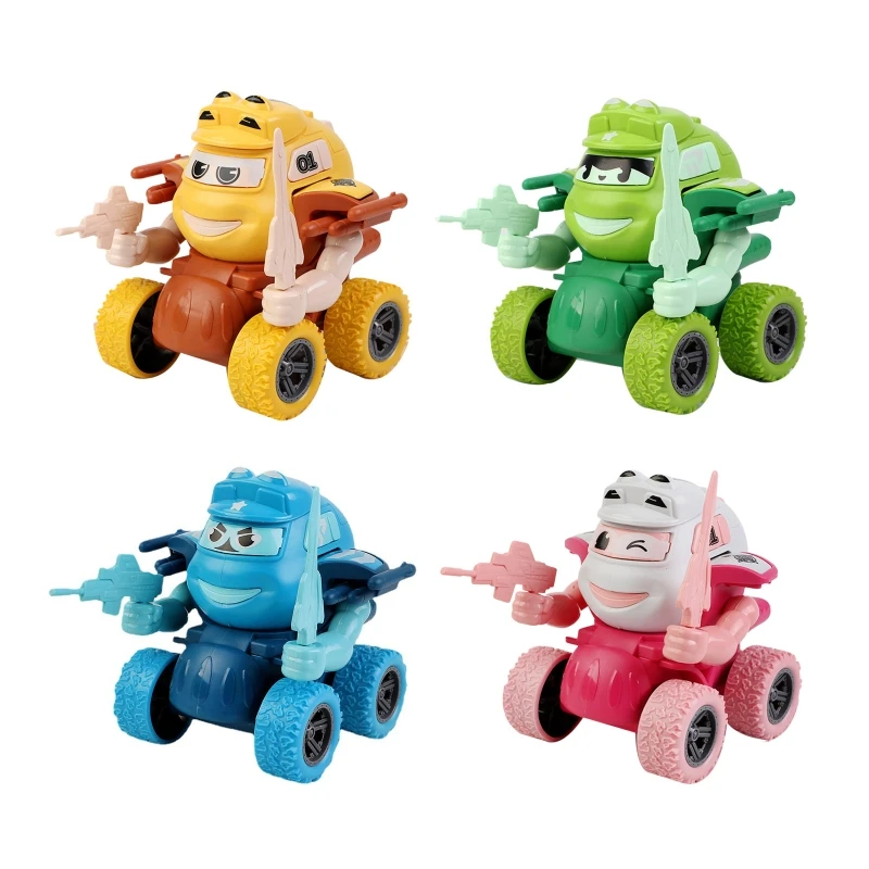 

Toys Car Plastic Four-wheel Transformation Car Inertial Toy for Kids Christmas