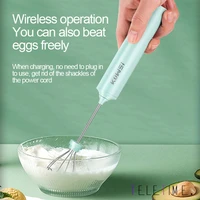 manual hand mixer egg beater stainless steel foaming milk coffee whisk usb rechargeable egg stirrer kitchen accessories