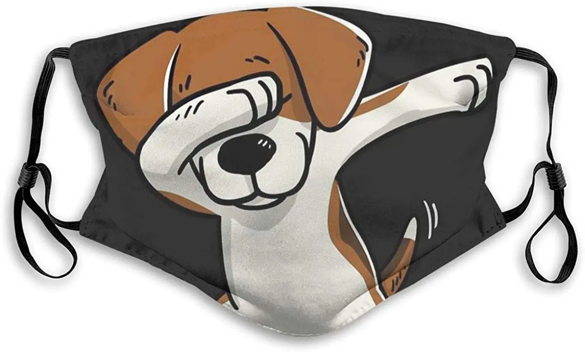 

Face M_as&ks Mouth Guarder Face Mouth Covers Dabbing Beagle Dog DustReusable Washable with 2 Pcs Outdoor for Kids Adult