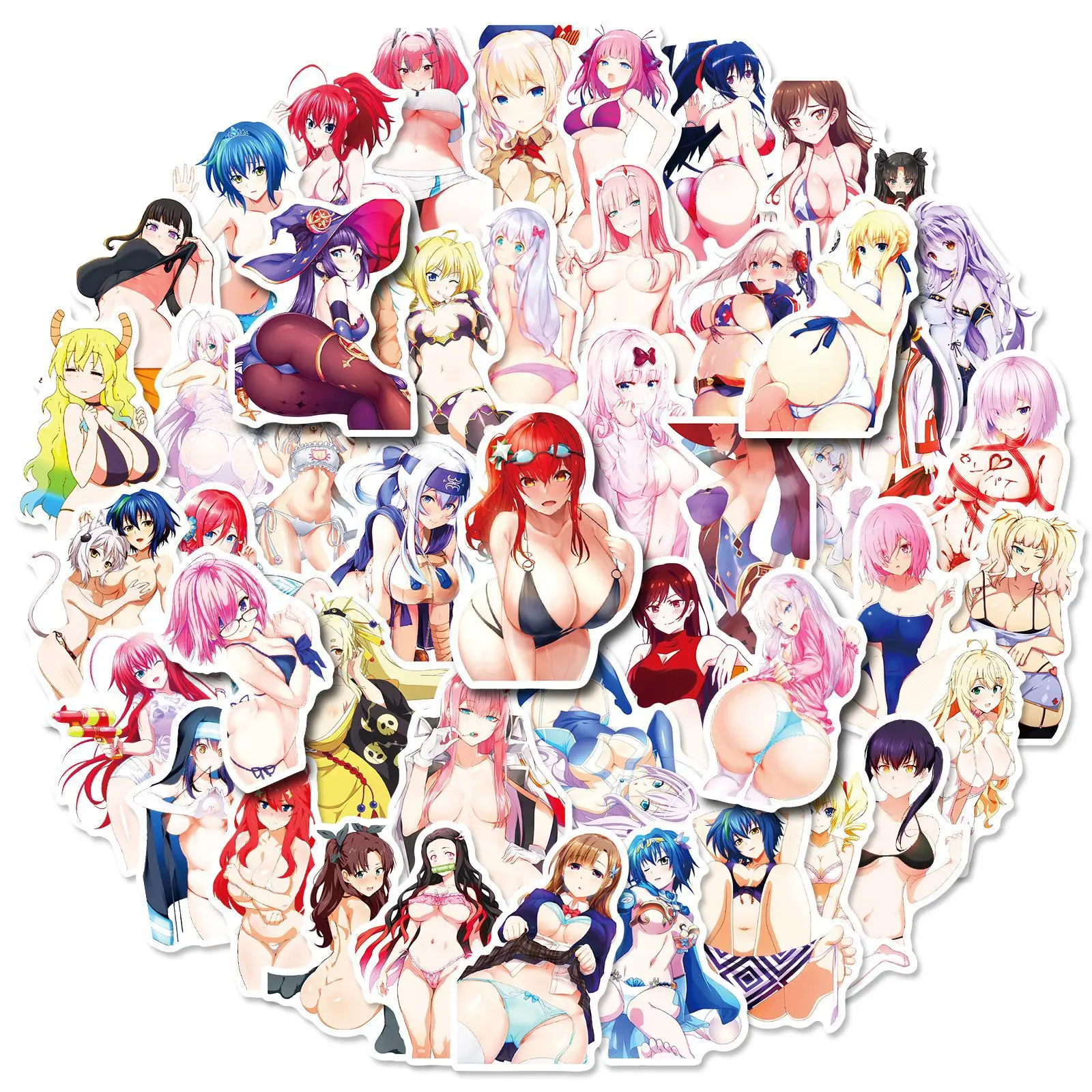 

50 Beautiful Anime Characters Sexy Bunny Girl Doodle Stickers
