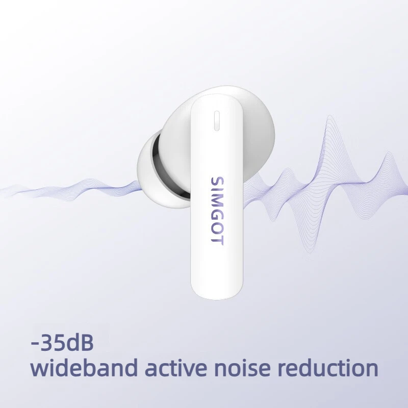 Фото Наушники SIMGOT FLD200, беспроводные Bluetooth 5.4, наушники с активным шумоподавлением, TWS, HiFi, высококачественная гарнитура №5