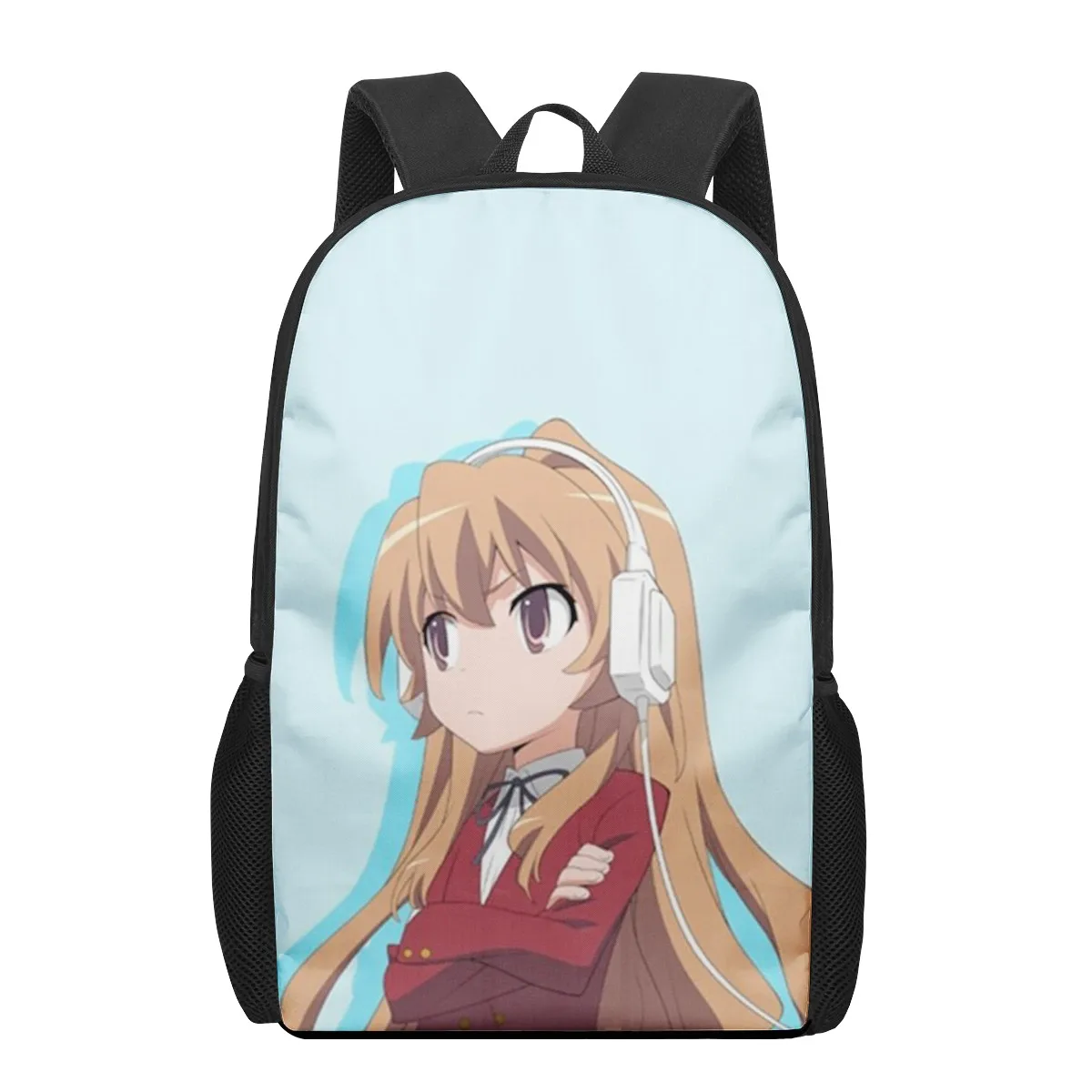 Anime Toradora Aisaka Taiga 3D Pattern School Bag for Children Girls Boys Casual Book Bags Kids Backpack Boys Girls Schoolbags B