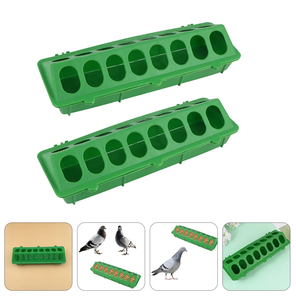 

Plastic Tank Bird Cage Food Trough Birds Feeding Groove Pigeon Accessories Dispensers