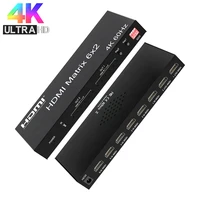matrix switch hdmi 6x2 4k 60hz profesional hdmi matrix switch splitter 6 in 2 out with hdmi audio video switcher for pc monitor