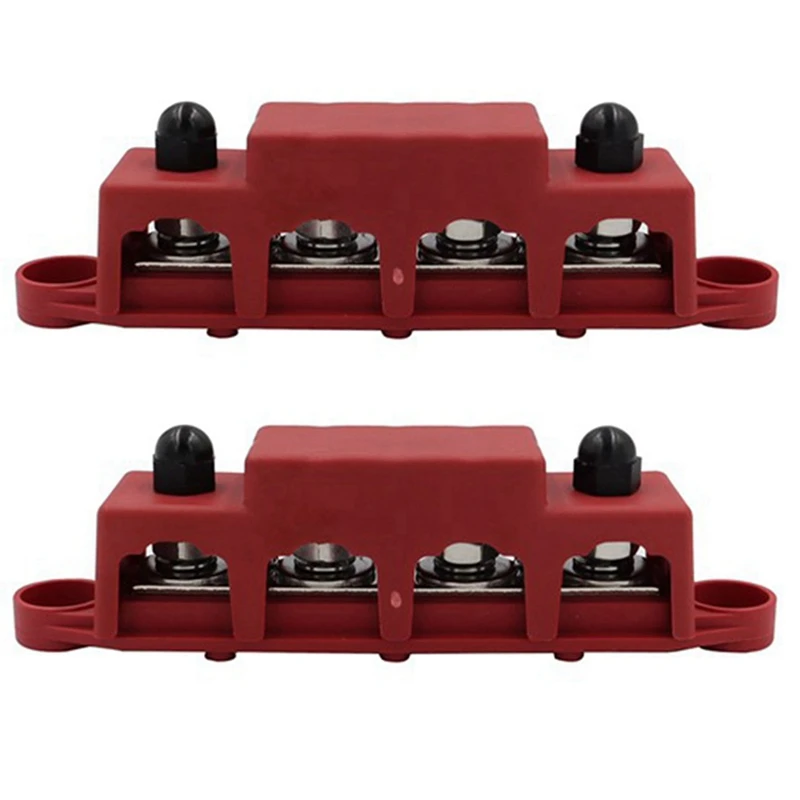 

2X M8 DC 48V 250A 4 штифта шина блок распределения питания шина коробка для автомобиля Rv Морской Кабель Органайзер коробка