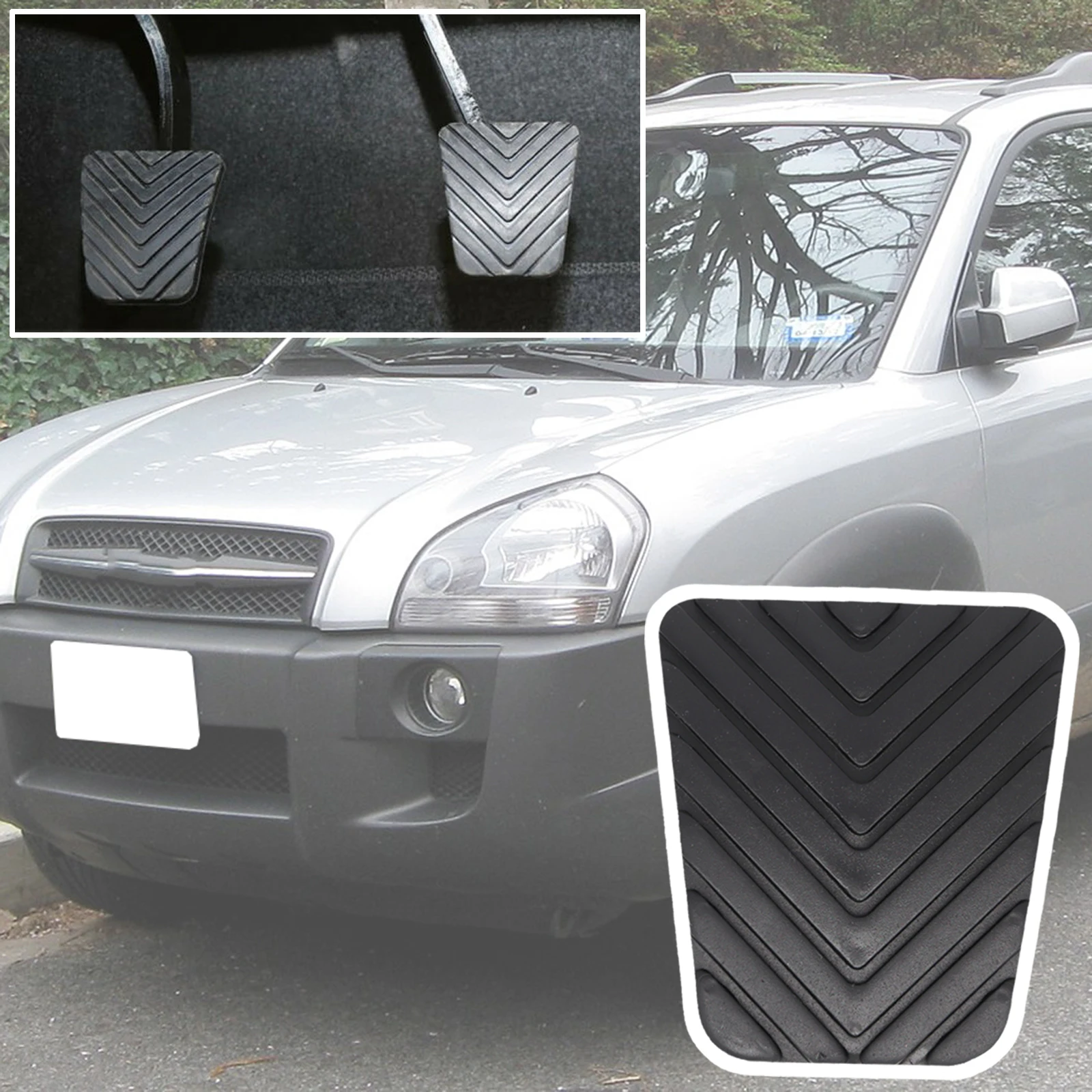 

Rubber Brake Clutch Foot Pedal Pad Cover Replacement For Hyundai Tucson JM LM 2004 - 2010 2011 2012 2013 2014 2015 2016 2017