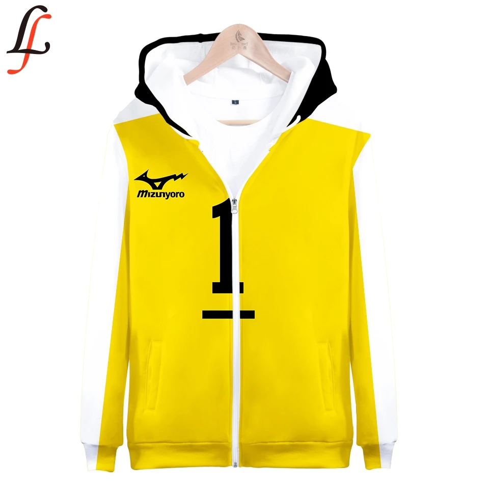 

Men Women Hoodie Kpop Haikyuu!! Hoodies Zipper Sweatshirt 3D Print Boy/WoBoy Streetwear Haikyuu!! Sweatshirt Oversize Outwear Bl