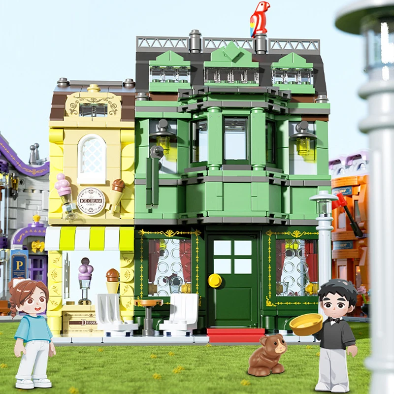 Модульные здания Магазин одежды Универмаг MOC Архитектурная модель Сборка