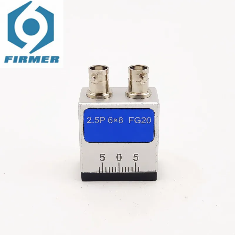 Двойной кристаллический прямой зонд 5 МГц/2,5 МГц 6x8x2 F5/F10/F20/F30/F40, ультразвуковой дефектоскоп, сфокусированный Продольный разделенный тип