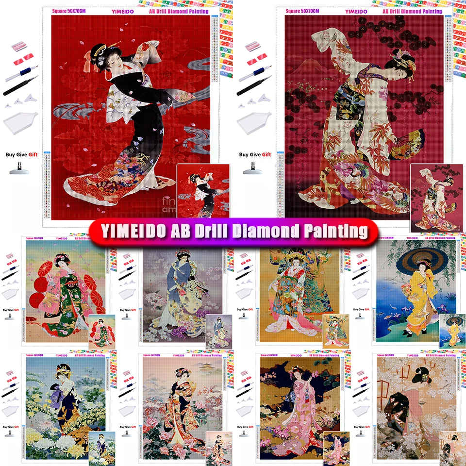 

YIMEIDO AB Diamond Embroidery cartoon zipper bag Full Diamond Painting girl Picture Of Rhinestone Cross Stitch Mosaic Art