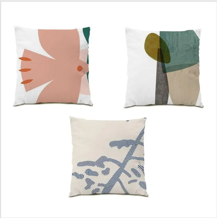 

Abstract Pattern Cover Artistic Sofa Decorative Pillow Cases Home Decoration Velvet Living Room Decoration Polyester Linen E1146