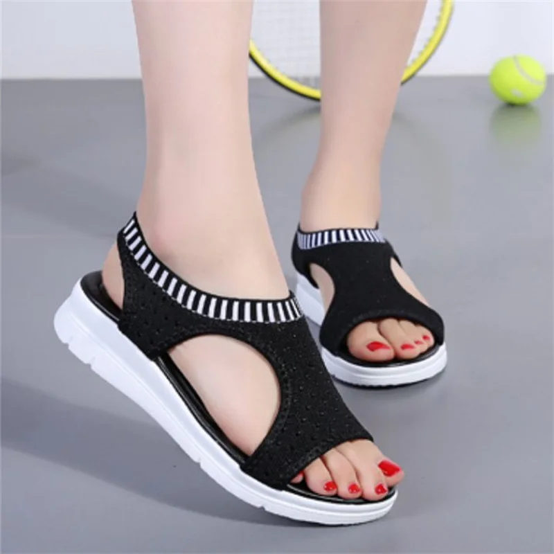 

Women Sandals 2023 New Female Shoes Woman Summer Wedge Comfortable Sandals Ladies Slip-on Flat Sandals Women Sandalias