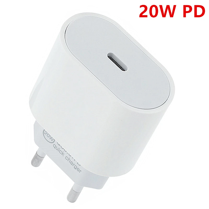 Зарядное устройство PD 20 Вт для iPhone 13 вилка EU/US кабель USB Type-C длиной 1 м передачи