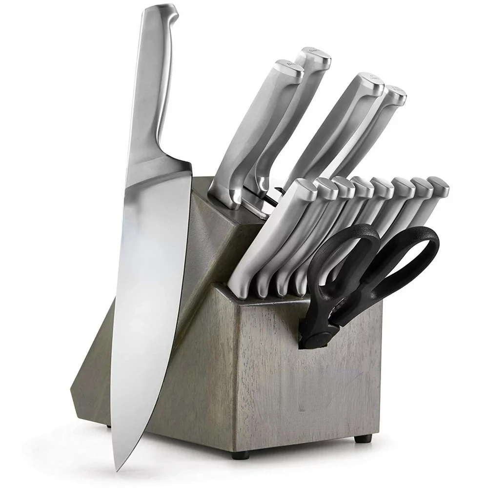 

Sharpening Stainless Steel Cutlery Knife Block Set with SharpIN Technology, 15 Piece Cheese grater сырорезка Butter kni