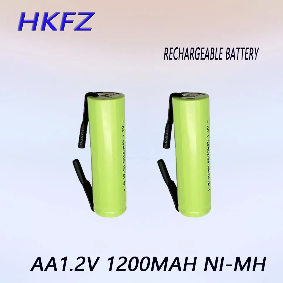 

AA Rechargeable Battery 1.2V 1200mAh AA NiMH Battery with soldering for DIY electric razor teething toys Safety battery