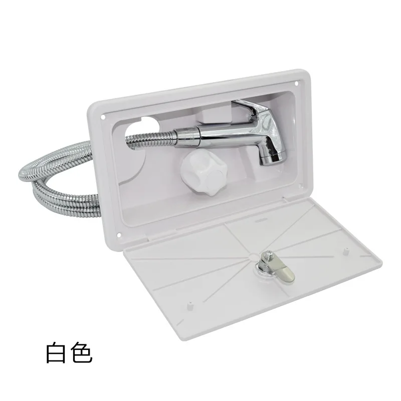 

Аксессуары для кемпера Внешний внешний душ для автофургона с замком для лодки, морского кемпера, дома на колесах, каравана, комплект душевой ящика для автофургона