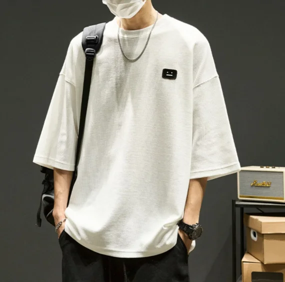 

M3632 Short-sleeved t-shirt men's summer tide brand cotton t-shirt top clothes loose bottoming shirt