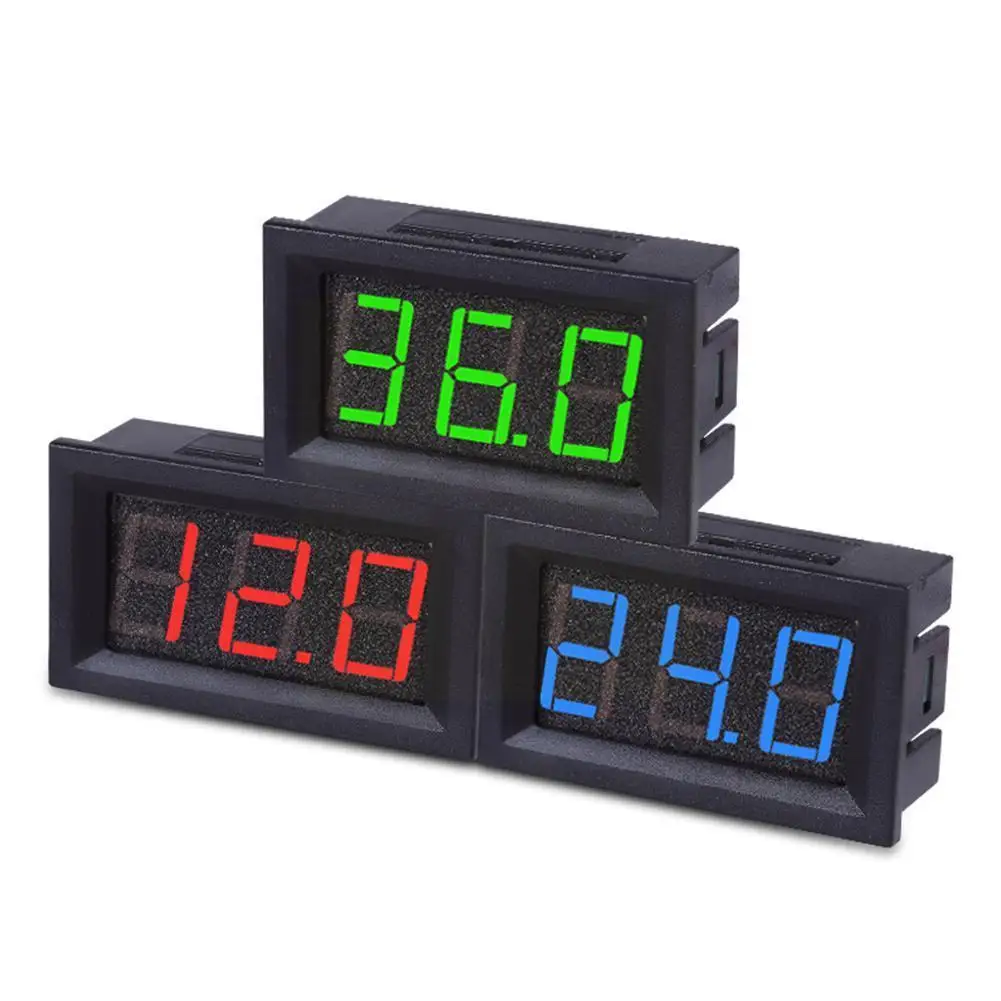 

0.36 Inch Two-wire DC Voltmeter 4.5-30v Digital Voltage Three Meter Colors Protection Connection Reverse C3J7
