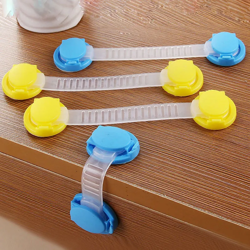 

15cm Baby Safety Cabinet Locks & Straps Plastic Lock for Children Wardrobe Child Protection Blocker Baby Safety Drawer Lock