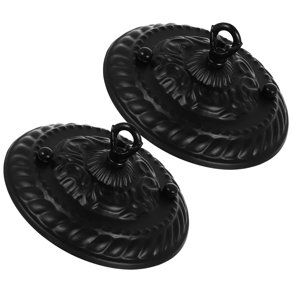 

2 Pcs Light Fixture Mounting Bracket Pendant Cover Chandelier Plate Braces Kit Canopy Ceiling Panels Parts with Hook