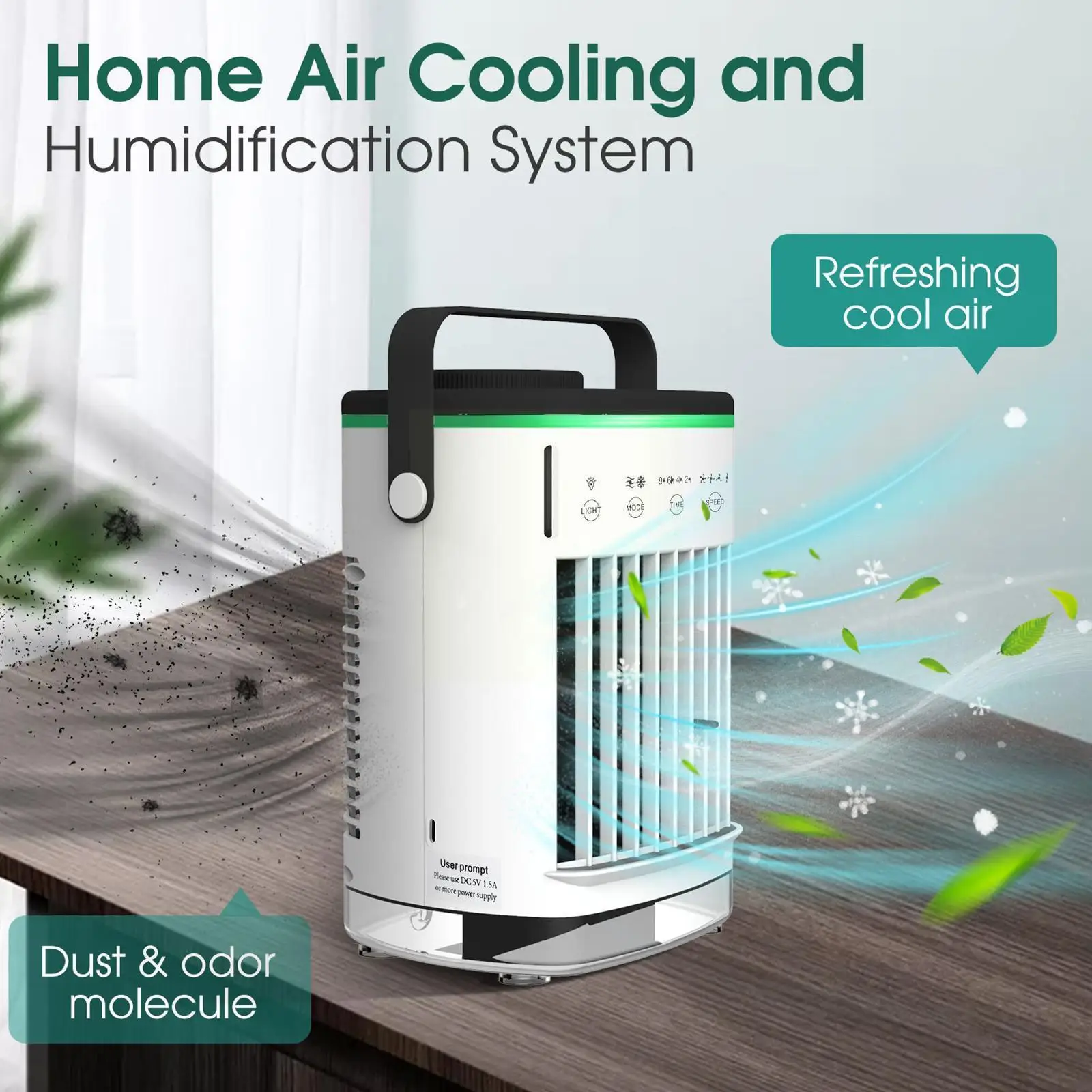 

New Portable Air Conditioner Air Cooler Mini Fan Cooler Usb Air Conditioning 3-speed Air Cooling Fan Humidifier For Home Of W5h2