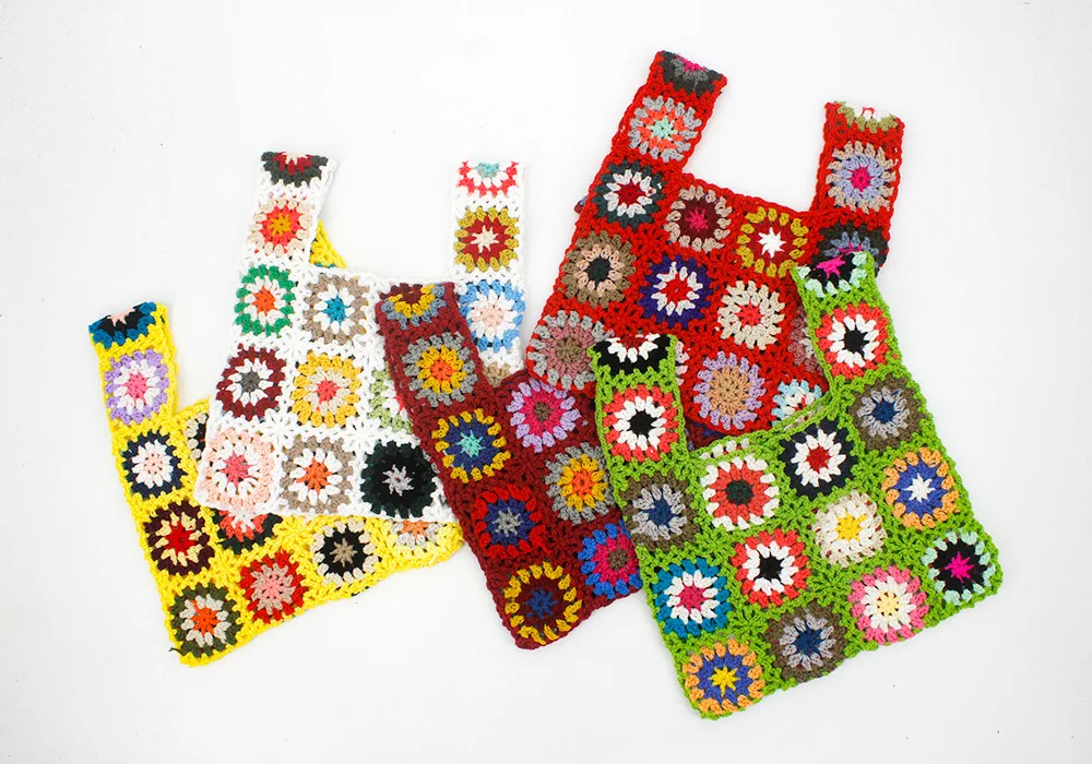 

Женская винтажная Сумка-тоут с квадратными ушками, маленькая богемная шикарная сумочка-тоут в стиле бохо, цыганский домик Ibiza