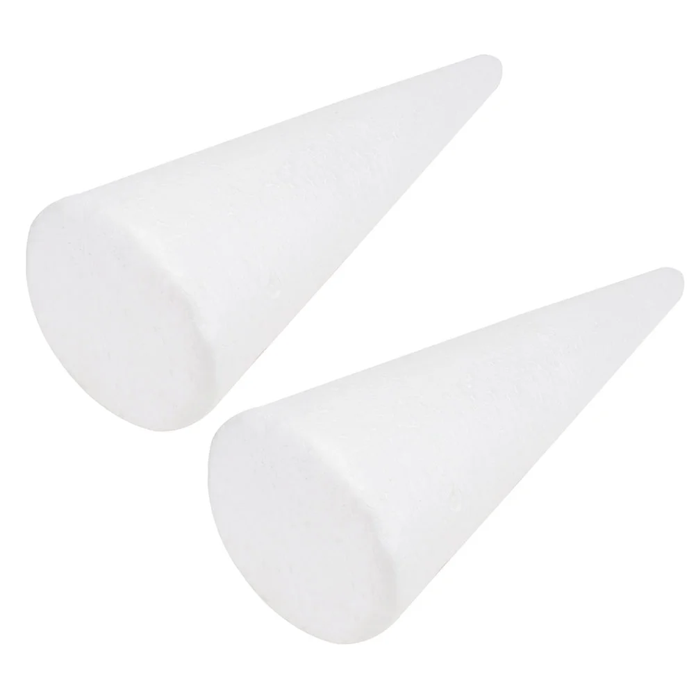 

2PCS Craft Cone Festival Themed Party Ornament DIY Styrofoam Cone