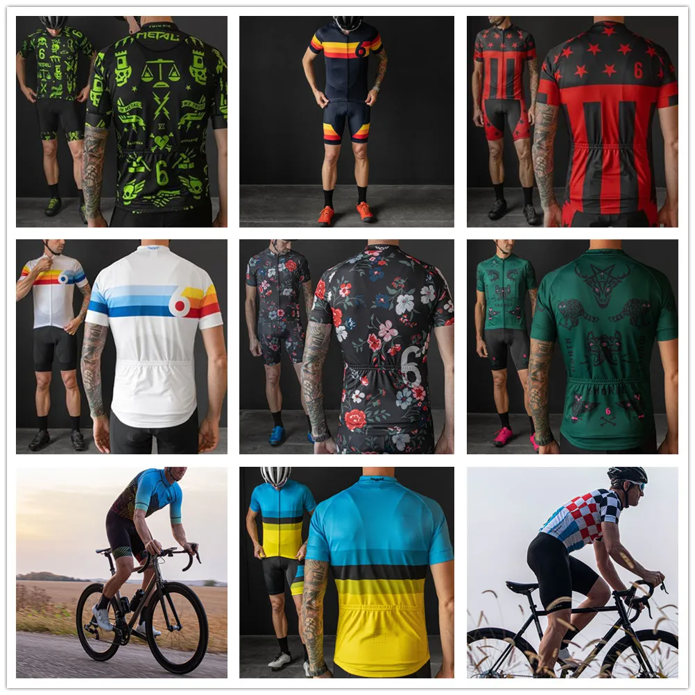 

Комплект одежды для езды на велосипеде Twin Six 6, мужской комплект из Джерси с коротким рукавом, дышащая одежда для езды на велосипеде, комплект с шортами и нагрудником для езды на горном и шоссейном велосипеде Ropa Ciclismo Hombre