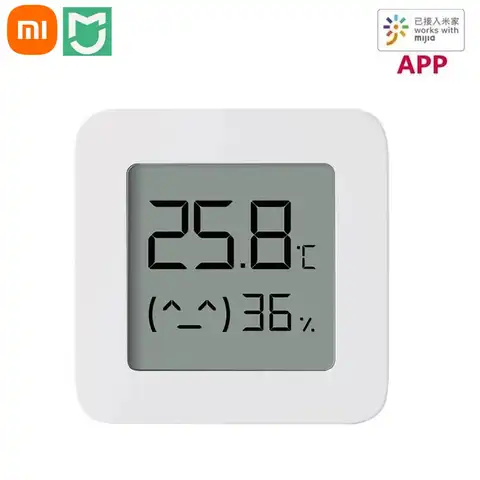 Bluetooth-совместимый термометр Xiaomi Mijia 2, беспроводной умный электрический цифровой гигрометр, датчик влажности для приложения Mihome