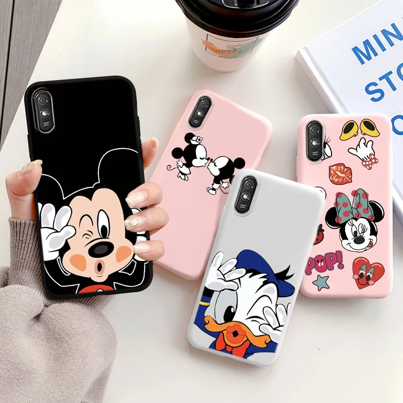 Чехол для телефона Xiaomi Redmi 9A с изображением Микки и Минни забавная Милая мышь