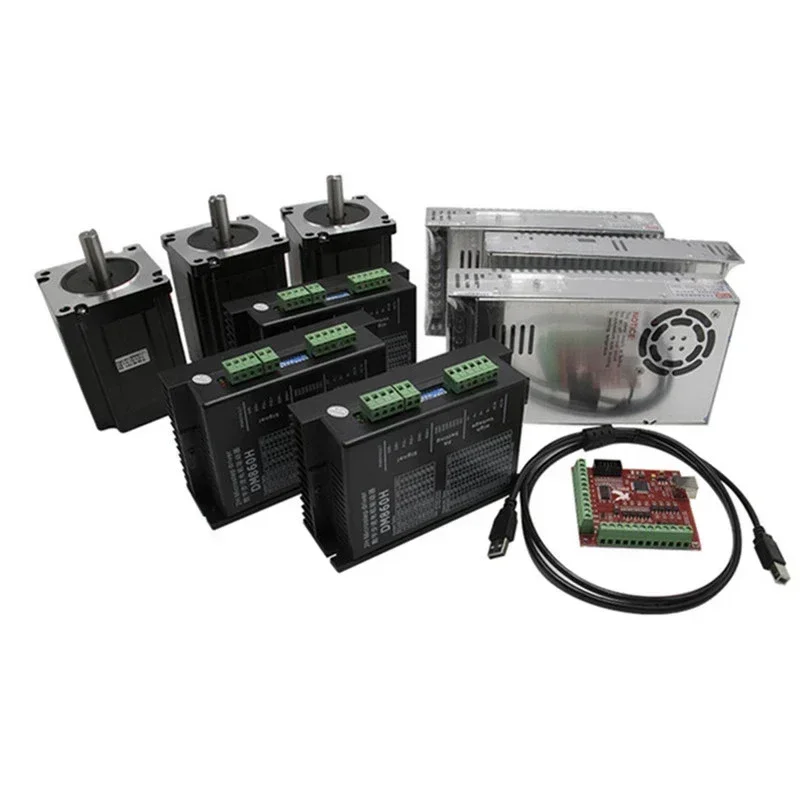 3-осевой фрезерный станок с ЧПУ шаговый двигатель Nema 34 + сервопривод DM860H 4-осевая