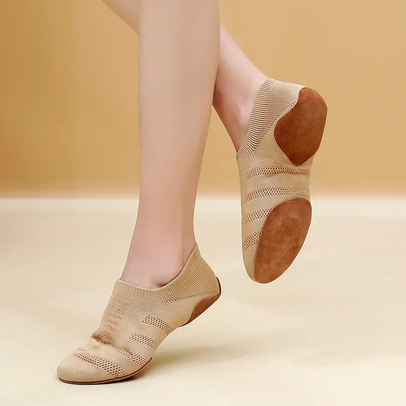 Балетная танцевальная обувь для дома и улицы тренировочная йоги на мягкой