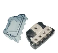 1pc Car Audio Wiring One Point Four Cable Power Distribution Block Junction Box Mini Series 1/0 Gauge In To4 Gauge Out SPDP-1044