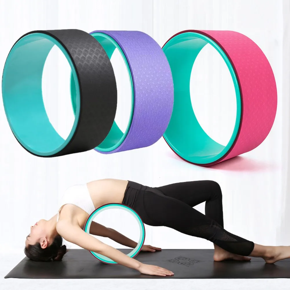 

Колесо для йоги, пилатеса, кольцо для фитнеса, нескользящий ролик для йоги, позвоночника, поддержка спины, тренировочный инструмент, оборудо...