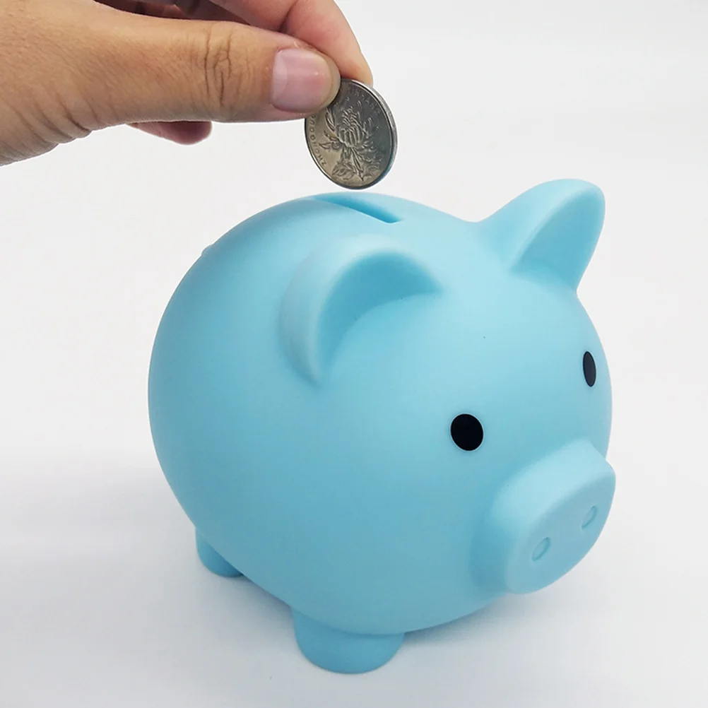 

Bank Piggy Kids Coin Money Storage Container Box Birthday Unbreakable Toddler Gifts Girls Boys Blue Banks Cartoon Change